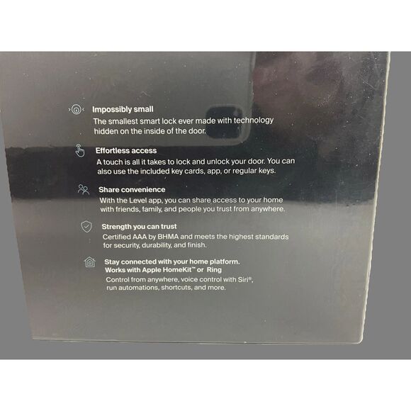 Level Touch Invisible Smart Lock Deadbolt Door C-L12U B2 Nickel New Sealed - Picture 5 of 6